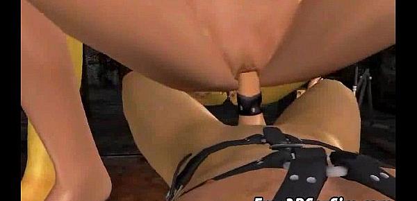 Yummy 3D cartoon babe getting fucked by monsters